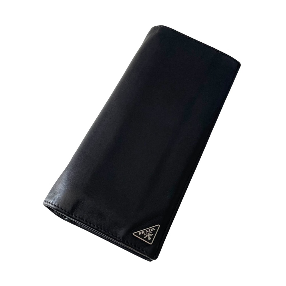Prada black soft calfskin leather vertical breast pocket wallet - Picture 2 of 11